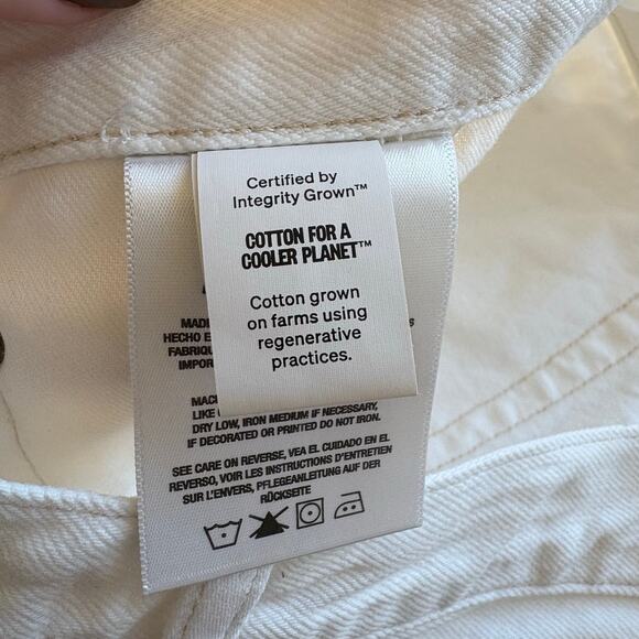 AGOLDE Parker Vintage Cut Off White Denim Shorts in Repose Size 29 - Picture 5 of 6